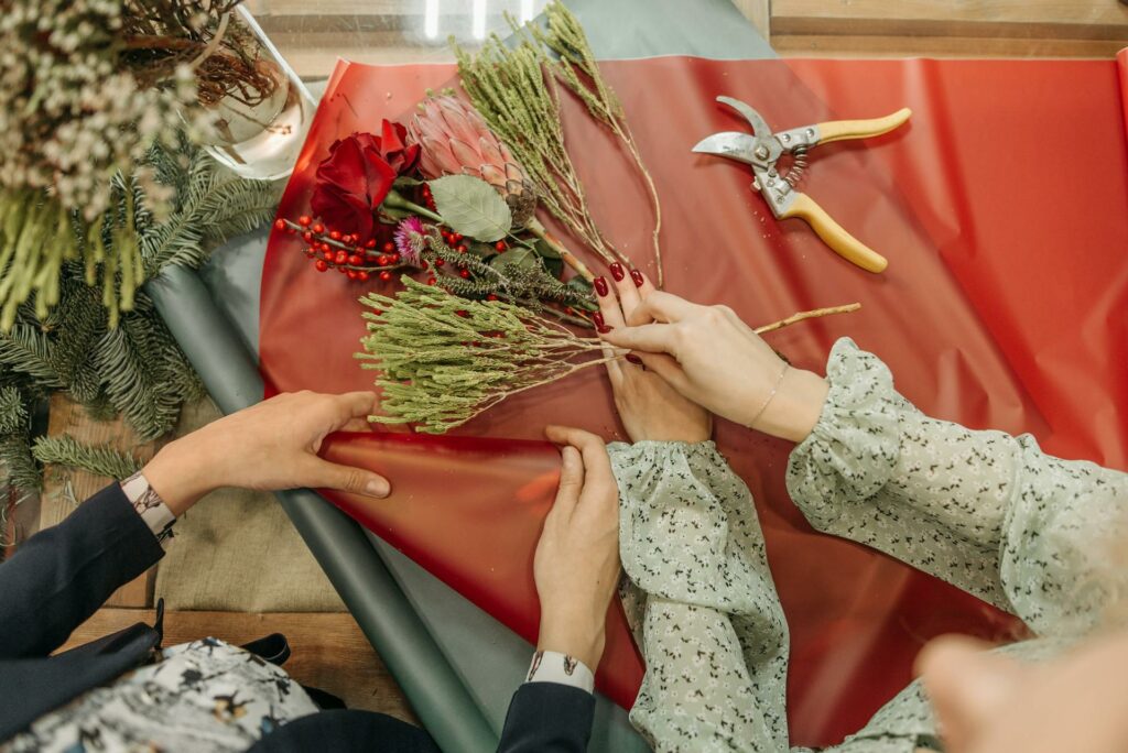 kiedy w kwiaciarni robi się Szynowanie łodyg